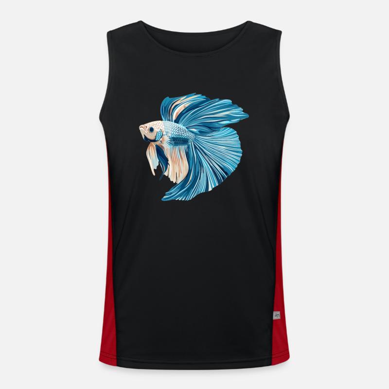 Bettas Betta Poisson Betta Débardeur respirant contrasté Homme 