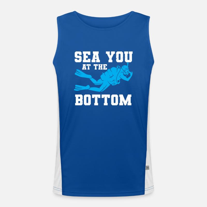 Scuba Diving Diver Men's Functional Contrast Tank Top 