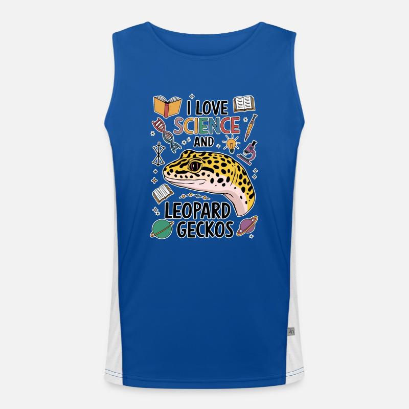 Leopardgecko Spruch Student Leopardgecko Geschenk Funktionelles Kontrast-Tank Top für Männer 