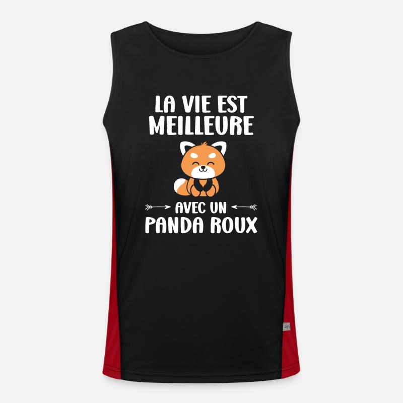 panda roux Débardeur respirant contrasté Homme 