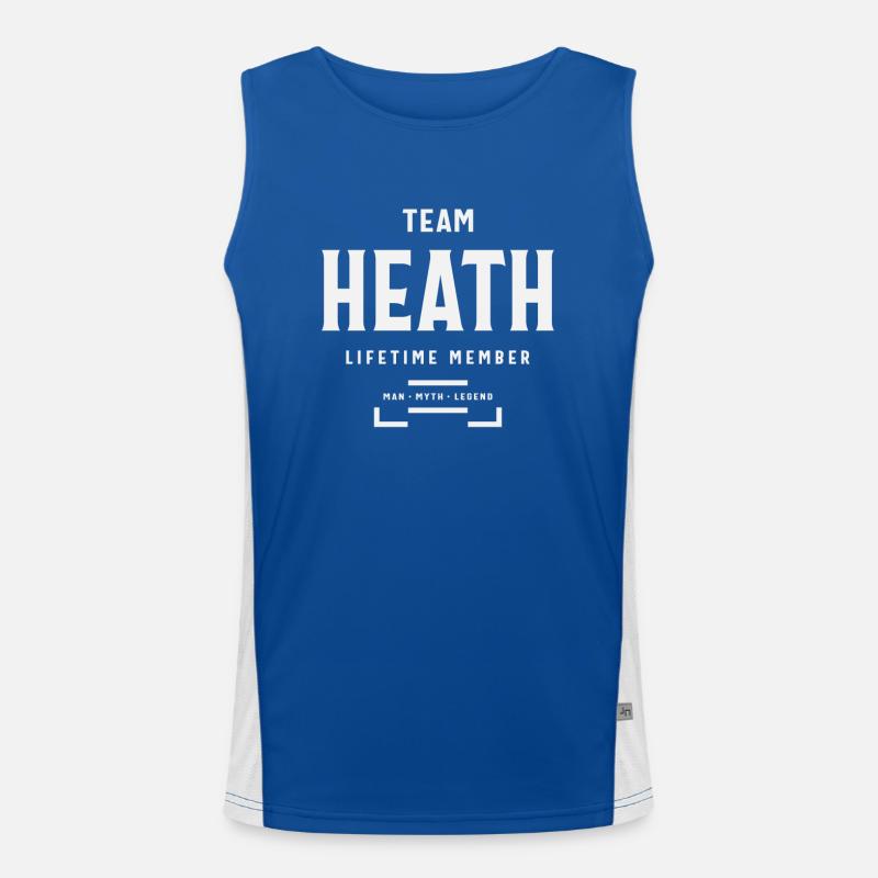 Team Heath Personalized Name Heath Men's Functional Contrast Tank Top 