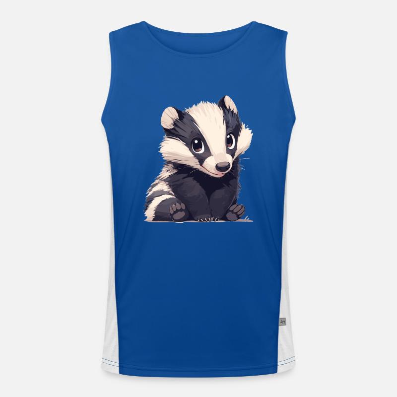 Badger Dachse Dachs Funktionelles Kontrast-Tank Top für Männer 