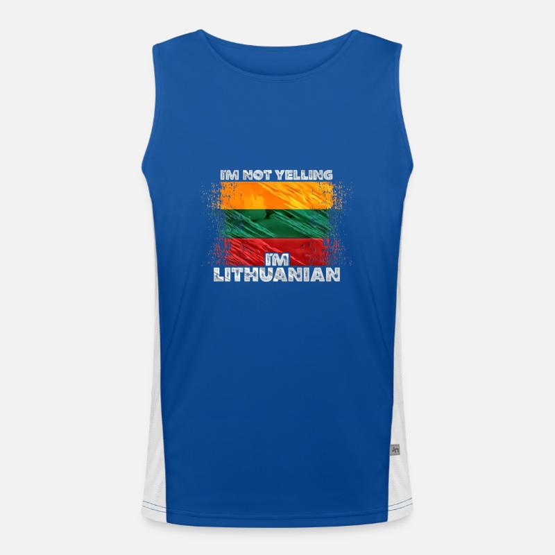 Lithuania Men's Functional Contrast Tank Top 