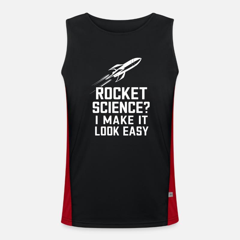 Rocket Launch Day for Model Rocket Enthusiasts Men's Functional Contrast Tank Top 
