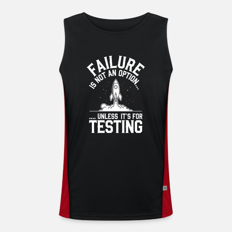 Rocket Launch Day for Model Rocket Enthusiasts Men's Functional Contrast Tank Top 