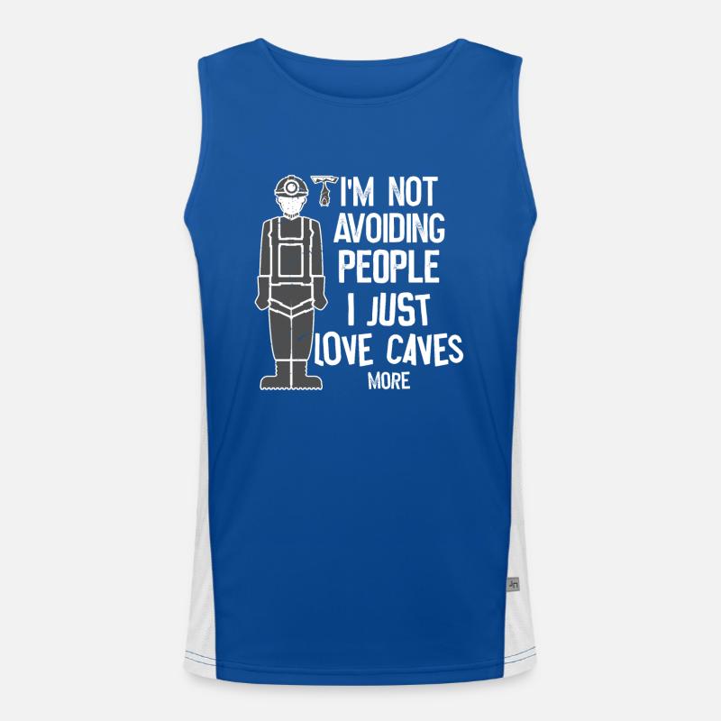 Caving Spelunking Men's Functional Contrast Tank Top 