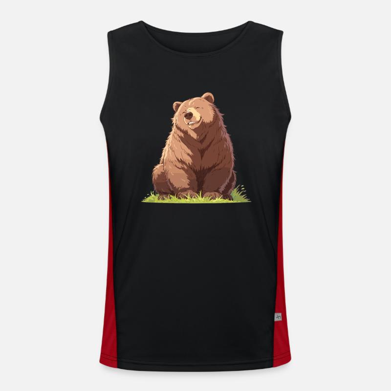 Bear Bären Bär Funktionelles Kontrast-Tank Top für Männer 