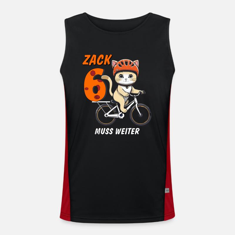 LE VÉLO DE CHAT DOIT CONTINUER ZACK SIX Débardeur respirant contrasté Homme 