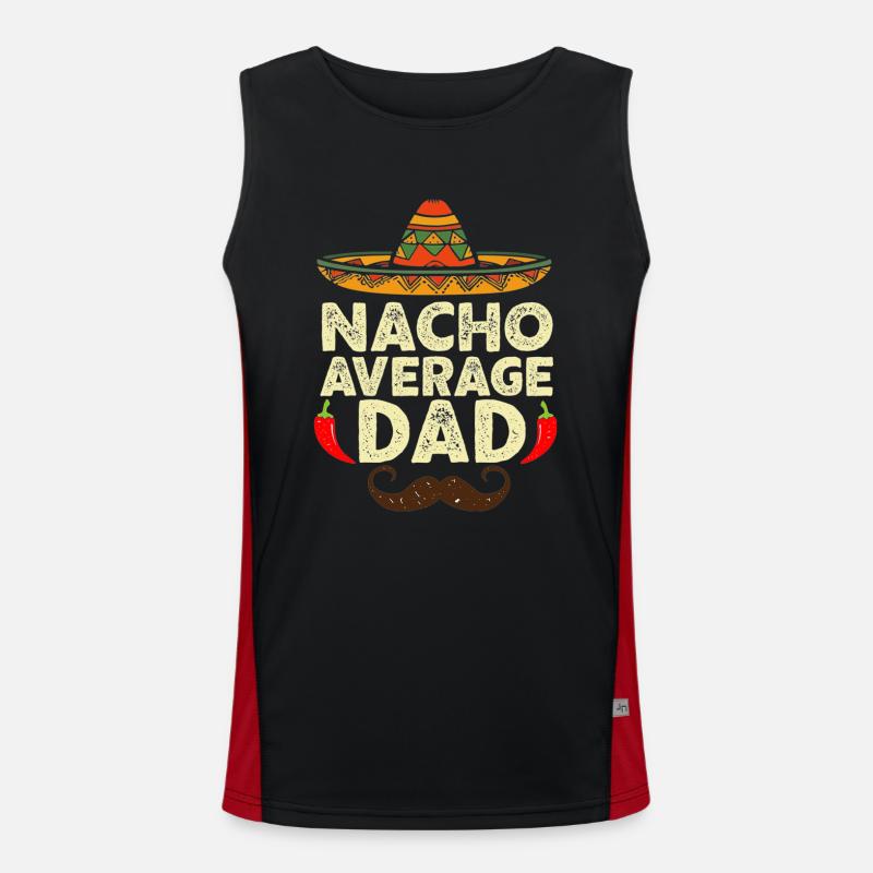 Nacho Average Dad Cinco De Mayo Fiesta Mexican Men's Functional Contrast Tank Top 
