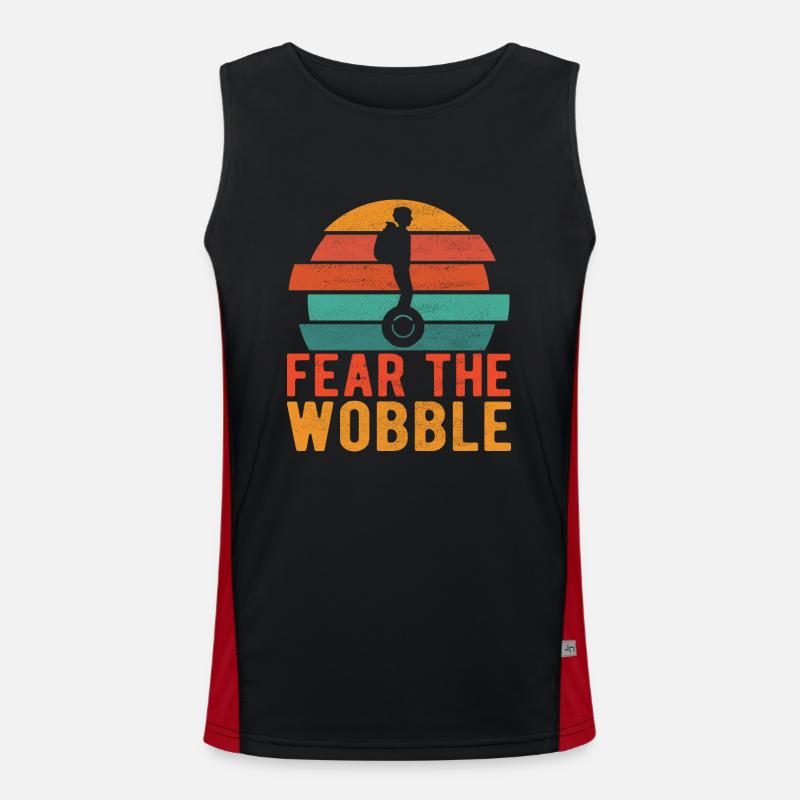 EUC Monowheel - Men's Functional Contrast Tank Top  - black/red