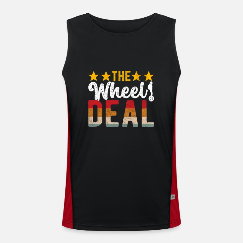 EUC Monowheel - Men's Functional Contrast Tank Top  - black/red