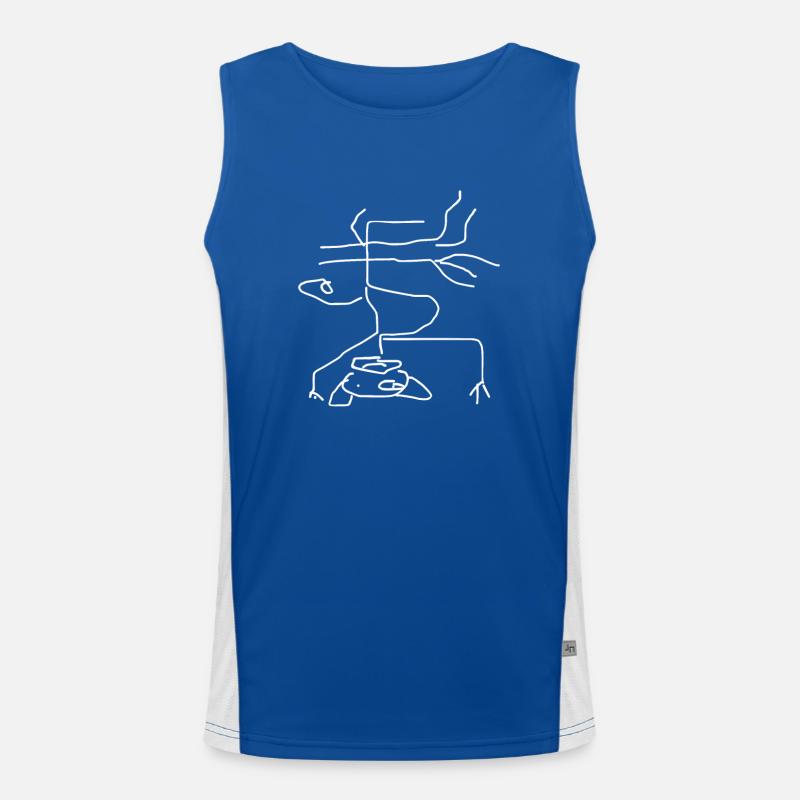Affe Tier Funktionelles Kontrast-Tank Top für Männer 
