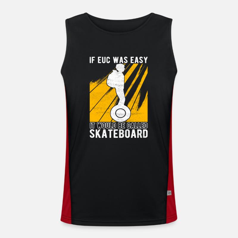 EUC Monowheel - Men's Functional Contrast Tank Top  - black/red
