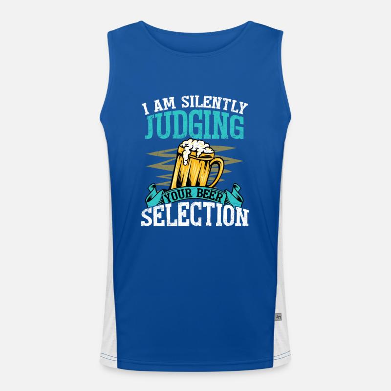 I Am Silently Judging Your Beer Selection Brew Cra Men's Functional Contrast Tank Top 