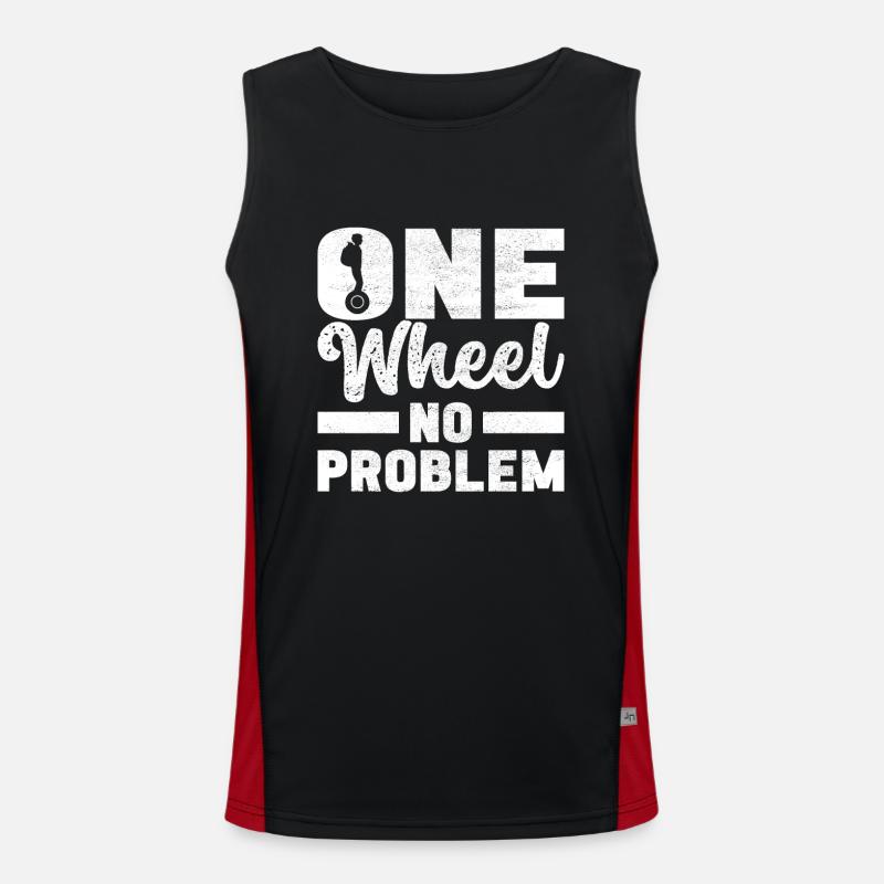 EUC Monowheel - Men's Functional Contrast Tank Top  - black/red