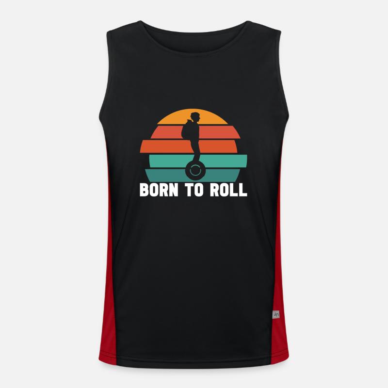 EUC Monowheel - Men's Functional Contrast Tank Top  - black/red