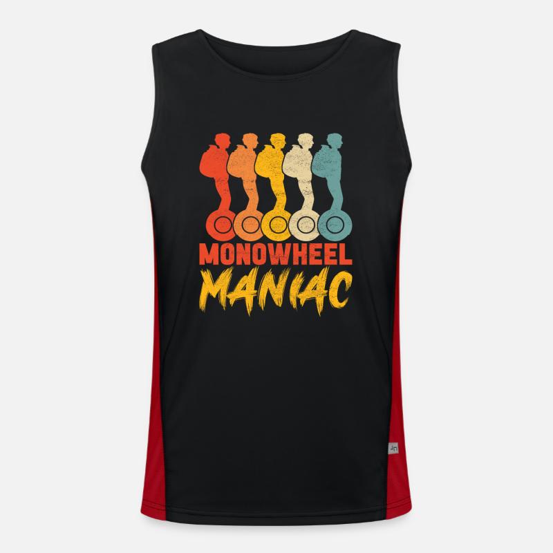 EUC Monowheel - Men's Functional Contrast Tank Top  - black/red