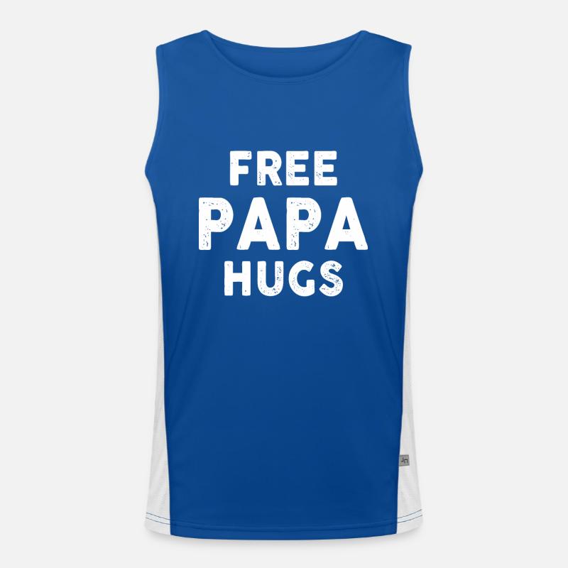 Free Papa Hugs Funktionelles Kontrast-Tank Top für Männer 