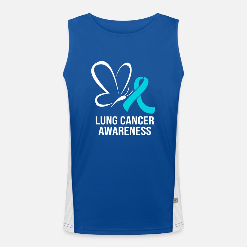 Lung Cancer Survivor Lung Men's Functional Contrast Tank Top 