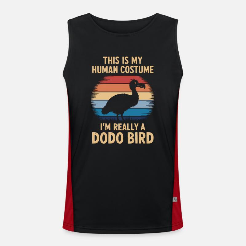 Dodo Spruch Dodo Vogel Lustiges Dodo Geschenk Funktionelles Kontrast-Tank Top für Männer 