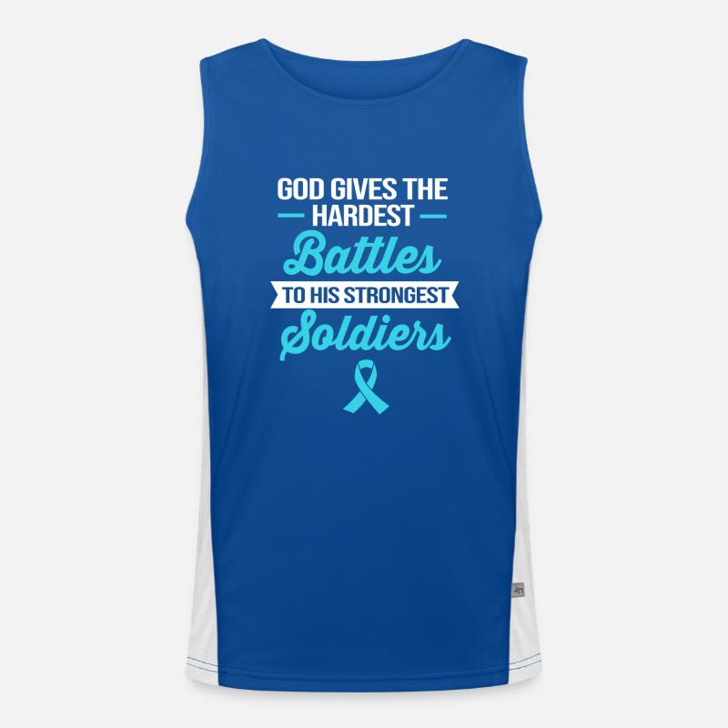 Lung Cancer Survivor Lung Men's Functional Contrast Tank Top 