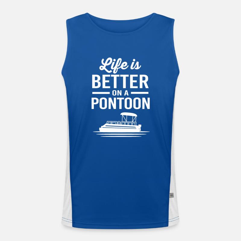 Pontonboot Boot Boote Funktionelles Kontrast-Tank Top für Männer 