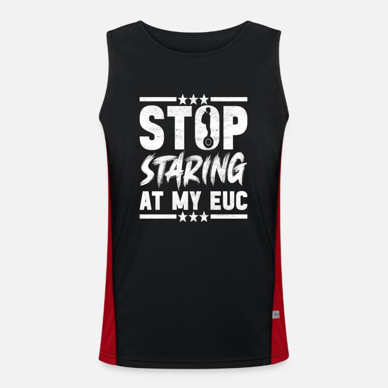 EUC Monowheel - Men's Functional Contrast Tank Top  - black/red