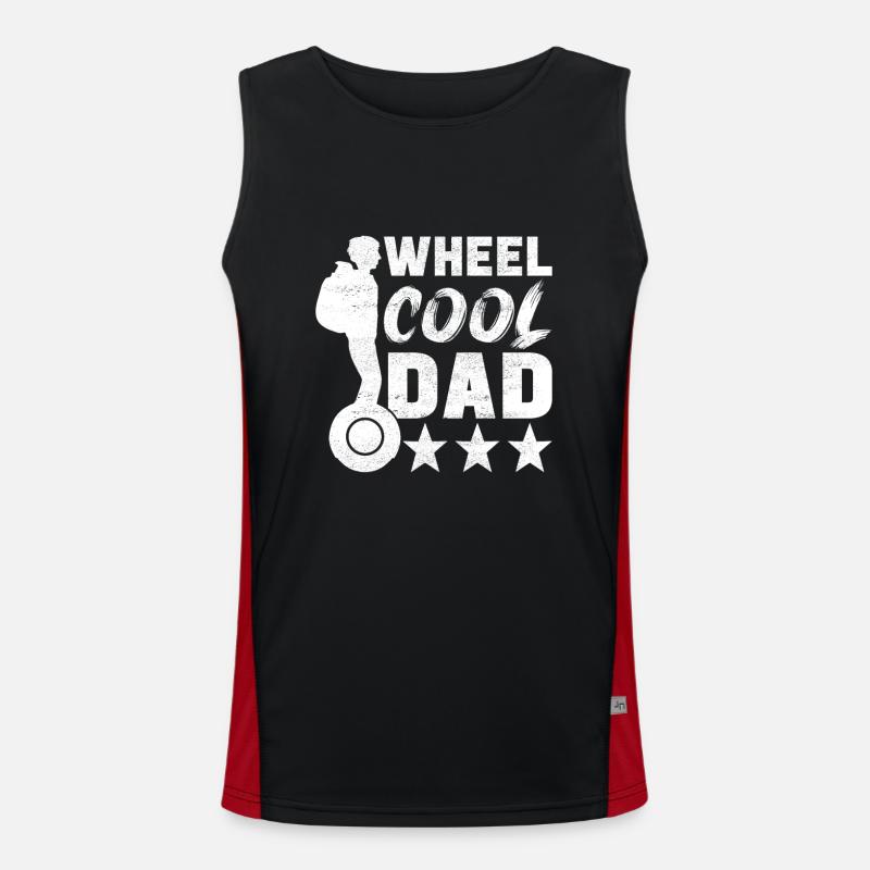 EUC Monowheel - Men's Functional Contrast Tank Top - black/red