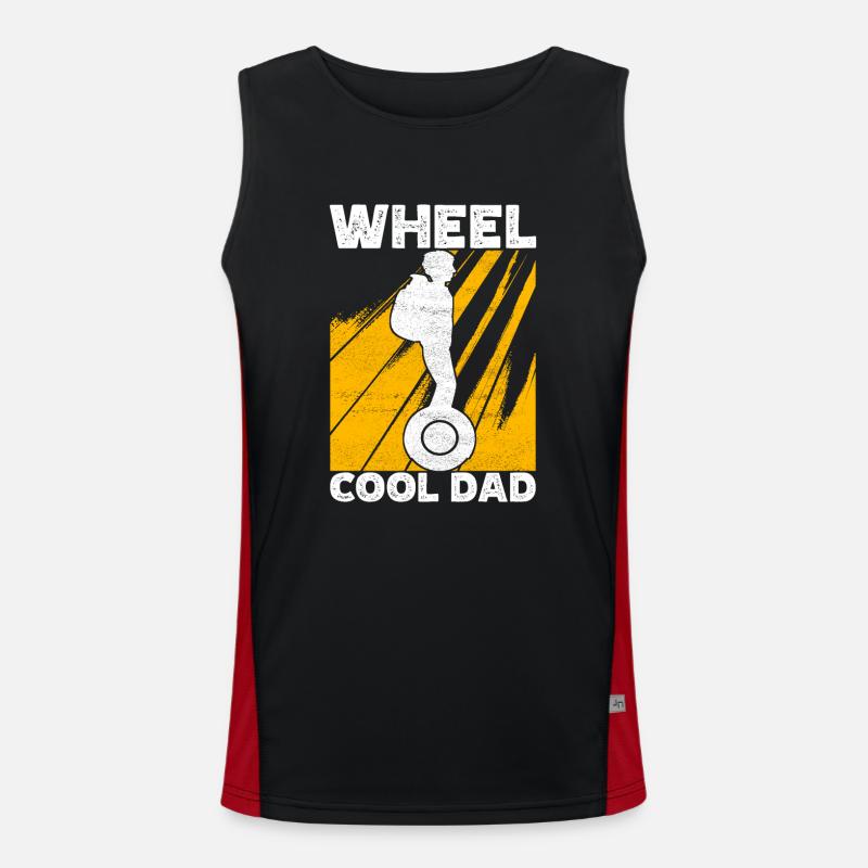 EUC Monowheel - Men's Functional Contrast Tank Top  - black/red