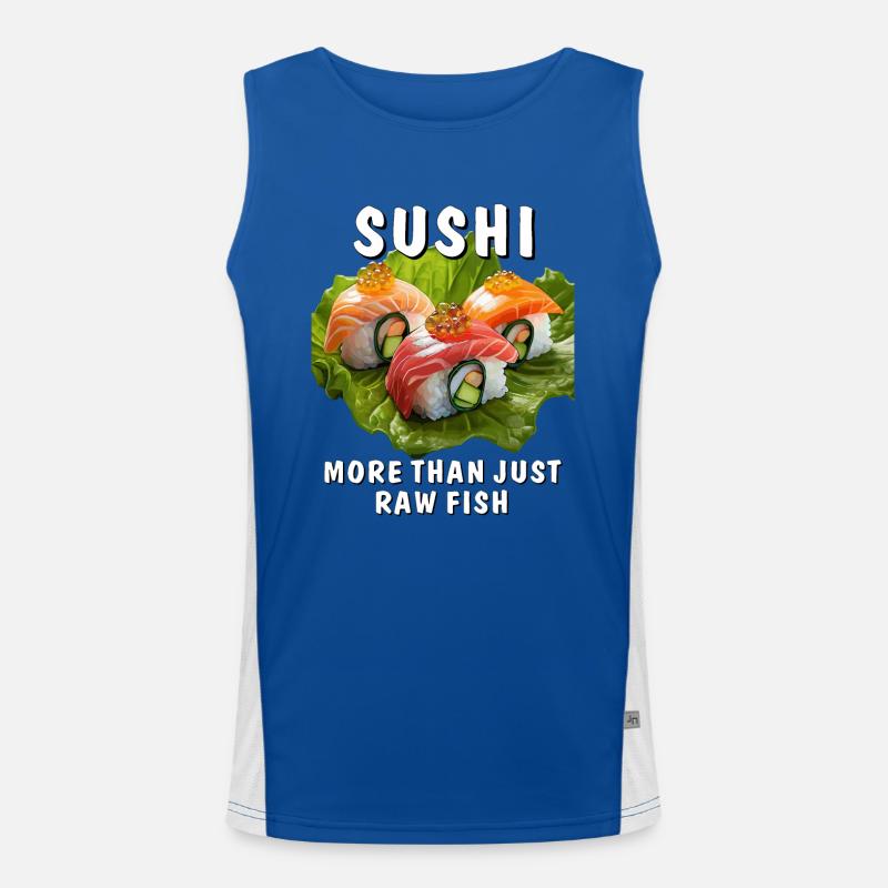 SUSHI MORE THAN JUST FISH Funktionelles Kontrast-Tank Top für Männer 