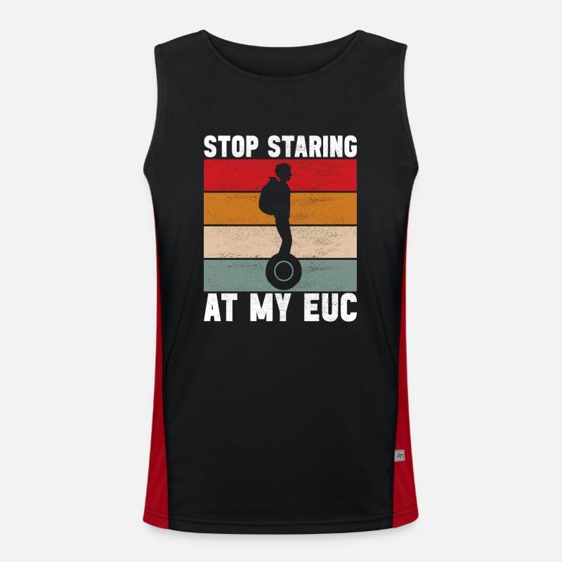 EUC Monowheel - Men's Functional Contrast Tank Top  - black/red
