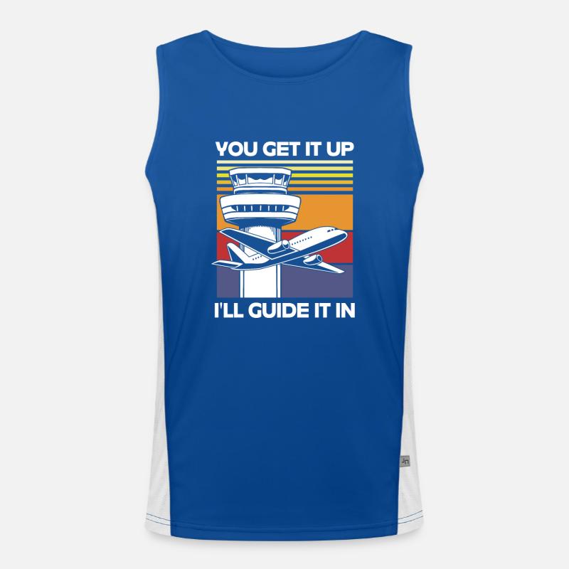 Air traffic controller Men's Functional Contrast Tank Top 