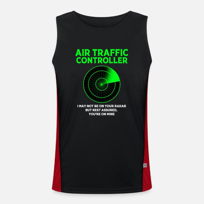 Air traffic controller Men's Functional Contrast Tank Top 
