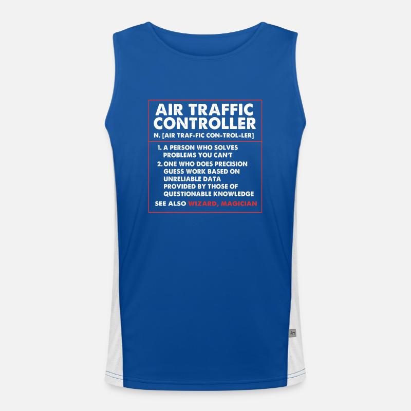 Air traffic controller Men's Functional Contrast Tank Top 