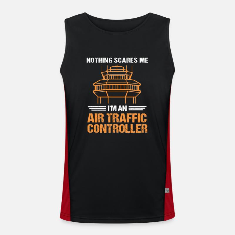 Air traffic controller Men's Functional Contrast Tank Top 