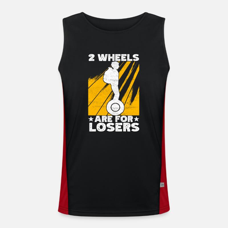 EUC Monowheel - Men's Functional Contrast Tank Top - black/red