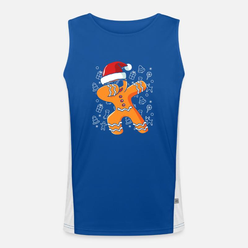 Gingerbread Man Gingerbread Heart Gingerbread Snacking Men's Functional Contrast Tank Top 