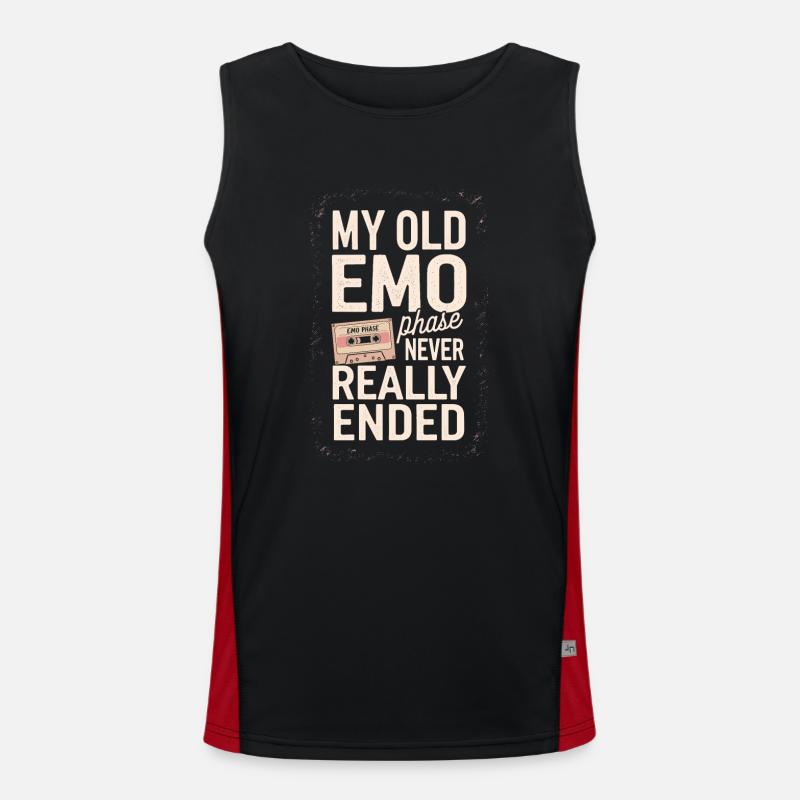 Introversion Alternative Style Emotional Funktionelles Kontrast-Tank Top für Männer 