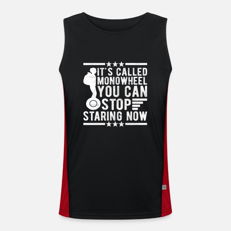 EUC Monowheel - Men's Functional Contrast Tank Top  - black/red