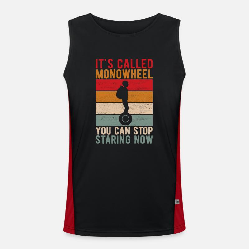 EUC Monowheel - Men's Functional Contrast Tank Top  - black/red