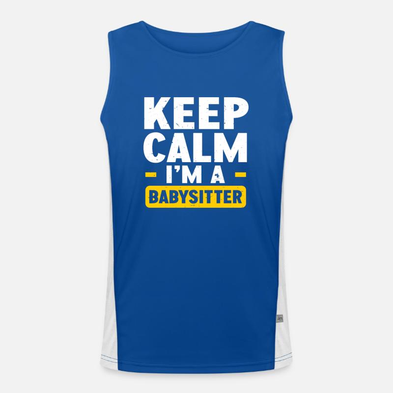 Babysitter Babysitting Men's Functional Contrast Tank Top 