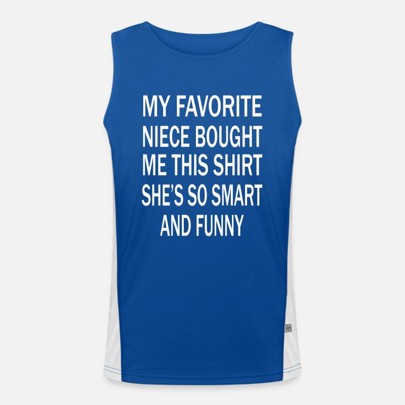 My Favorite Niece Bought Me This Funny Uncle Funktionelles Kontrast-Tank Top für Männer 