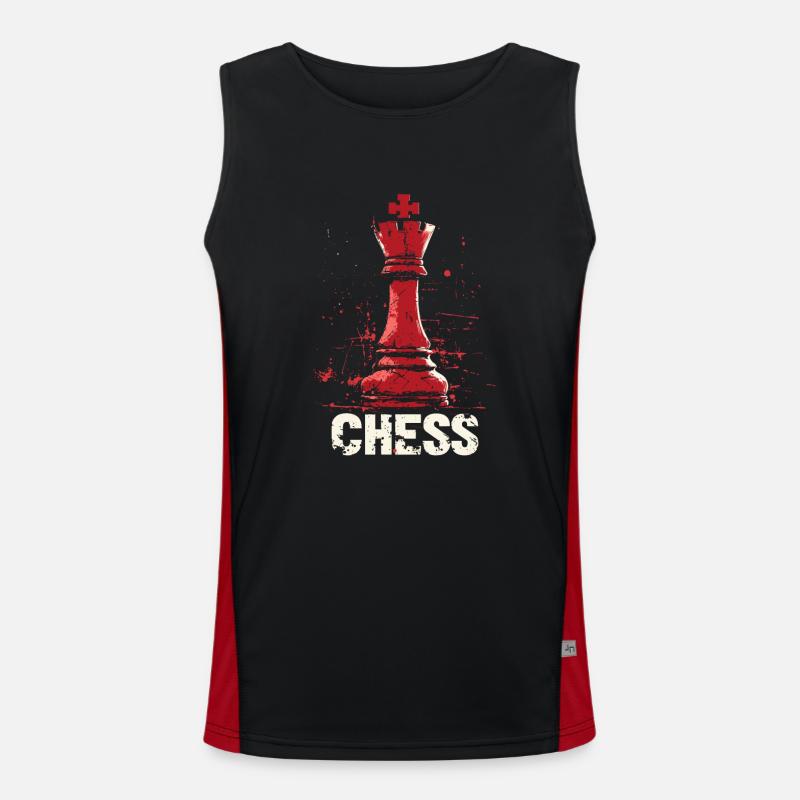Queen Chess Masterpiece Design Men's Functional Contrast Tank Top 