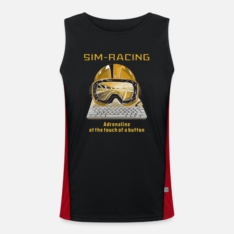 SIM RACING Adrenaline at the touch Funktionelles Kontrast-Tank Top für Männer 