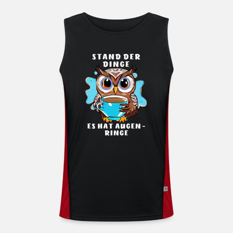 EULE STAND DER DINGE HAT AUGENRINGE Funktionelles Kontrast-Tank Top für Männer 