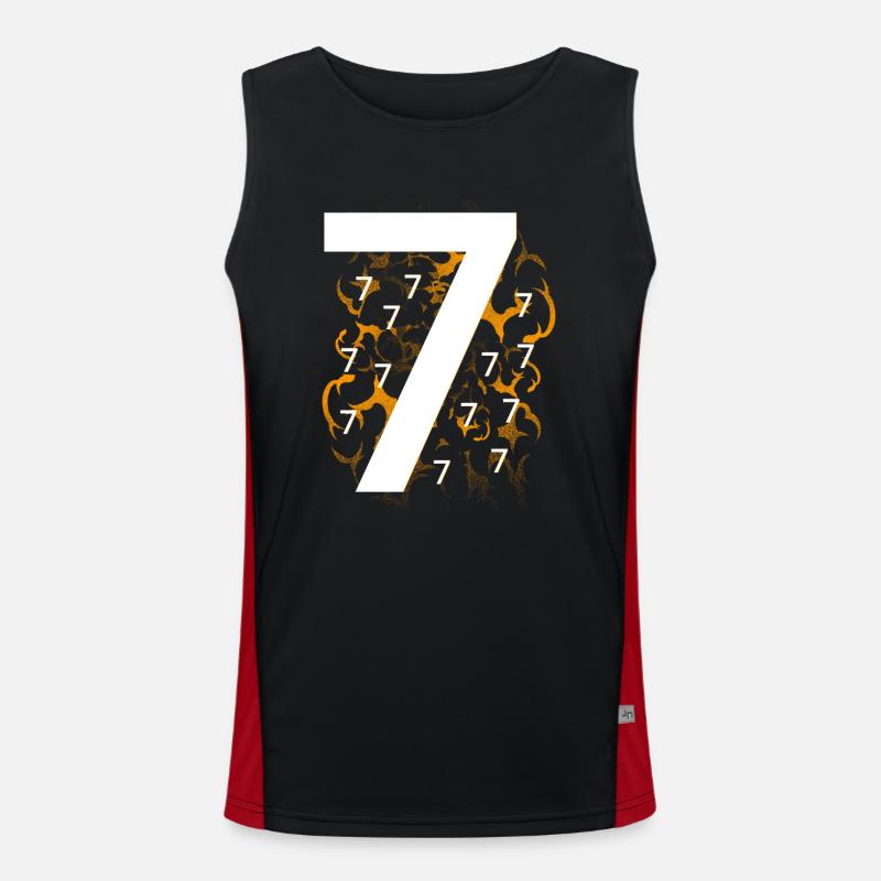 Viele Siebener Funktionelles Kontrast-Tank Top für Männer 