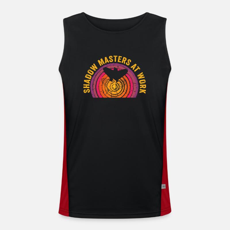 Puppentheater „Shadow Masters At Work“ Funktionelles Kontrast-Tank Top für Männer 