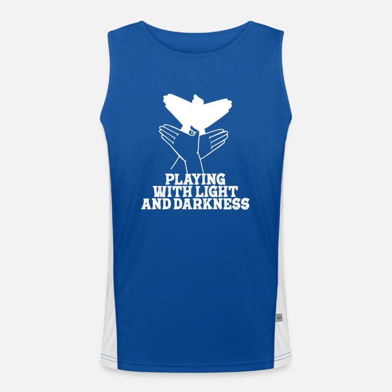 Playing With Light And Darkness Shadow Men's Functional Contrast Tank Top 
