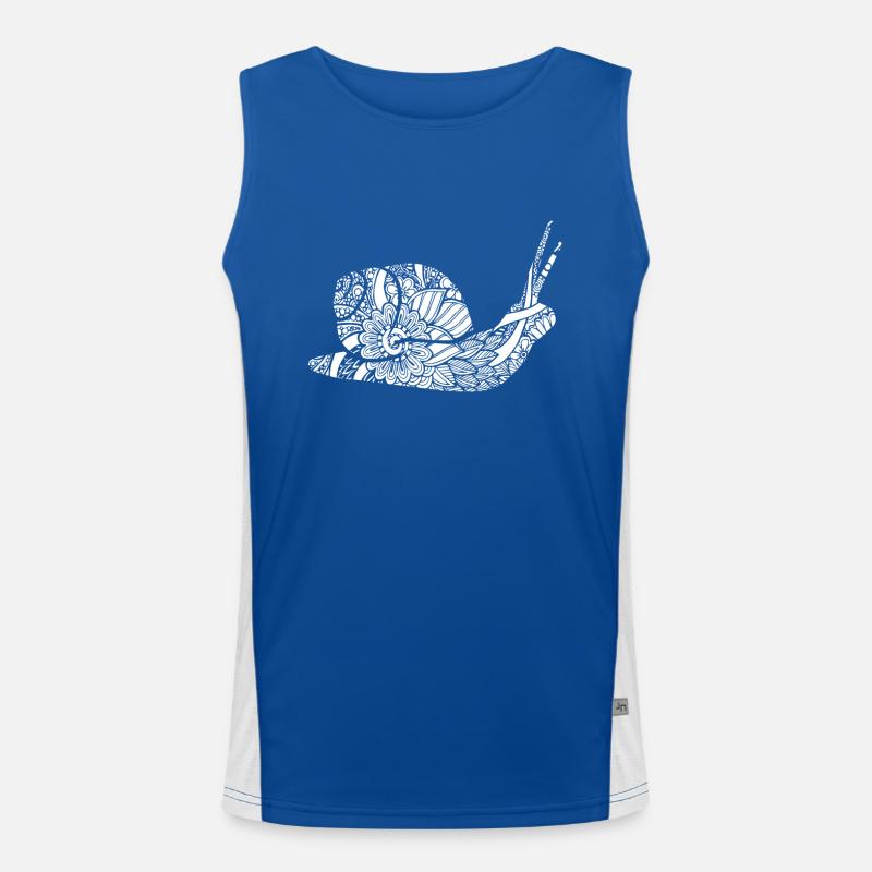 Snail Snail Floral Pattern Men's Functional Contrast Tank Top 