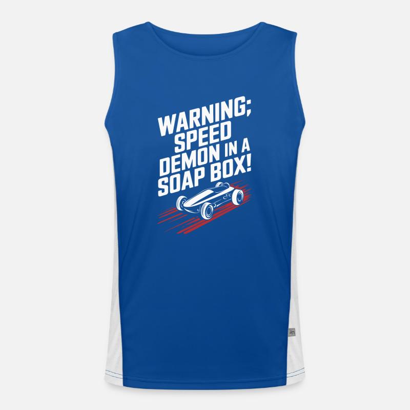 Gravity-Powered Soap Box Racing Adventure for DIY Men's Functional Contrast Tank Top 